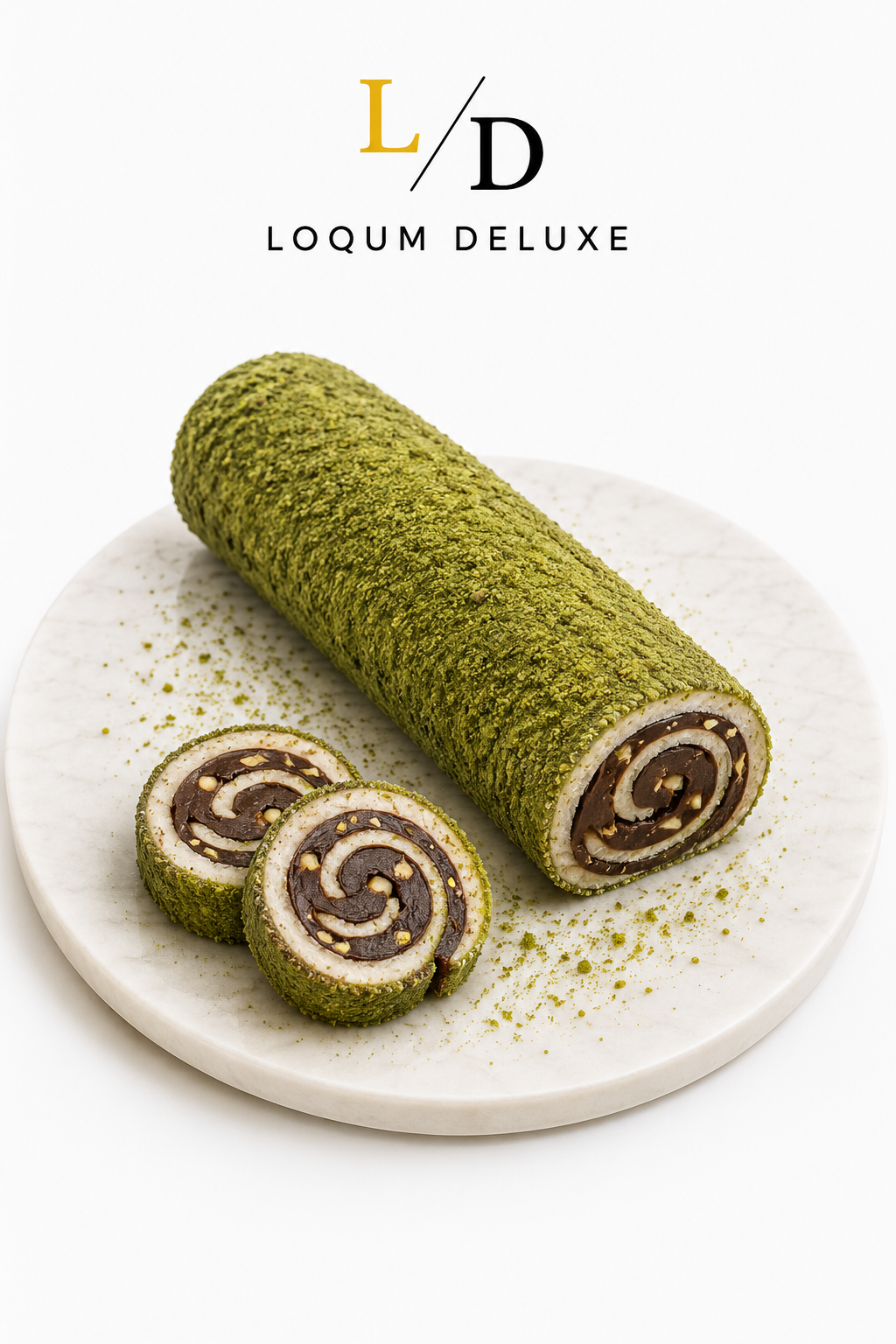 Gemalen Pistachenootjes Chocolade Rol